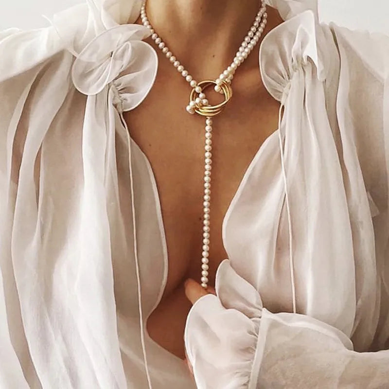 COLLAR DOUBLE PEARL