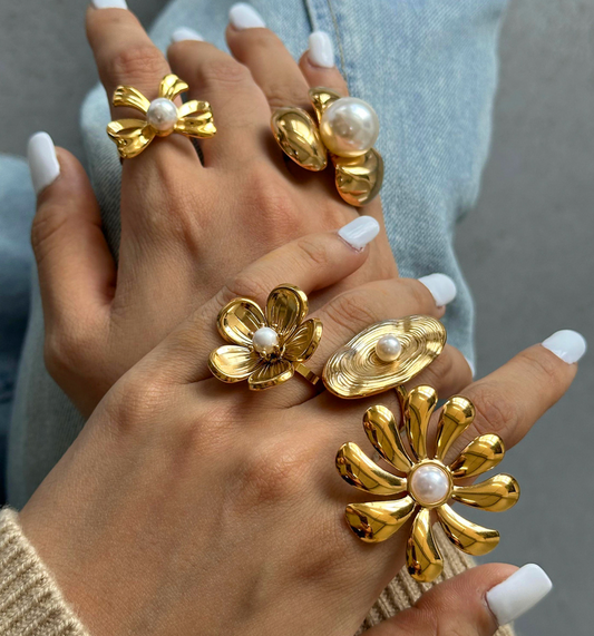 ANILLO FLOR CON PERLA