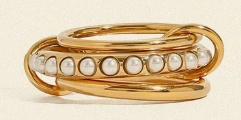 ANILLO TRIPLE CON PERLAS