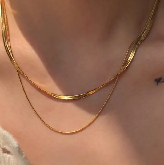COLLAR DOBLE DORADO