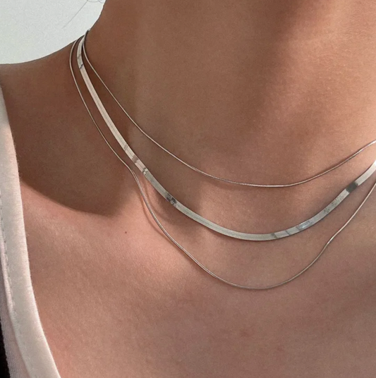COLLAR TRIPLE PLATEADO