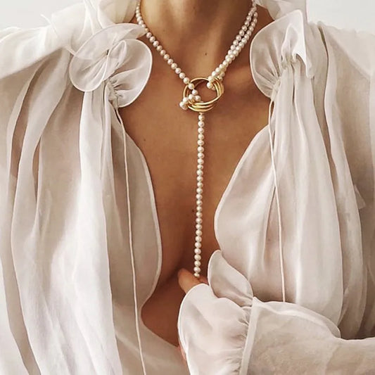COLLAR DOUBLE PEARL